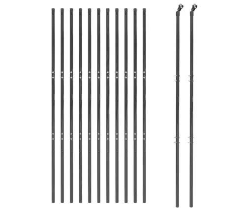 Stiepļu Žogs, Pelēks, 1,6X25 M, Cinkots Tērauds Vidaxl