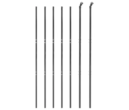 Stiepļu Žogs, Pelēks, 2,2X10 M, Cinkots Tērauds Vidaxl