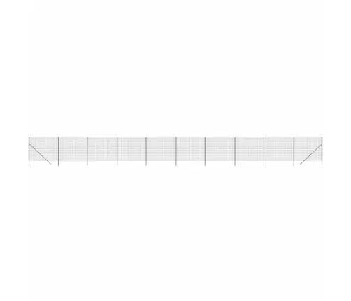 Stiepļu Žogs, Pelēks, 1,4X25 M, Cinkots Tērauds Vidaxl