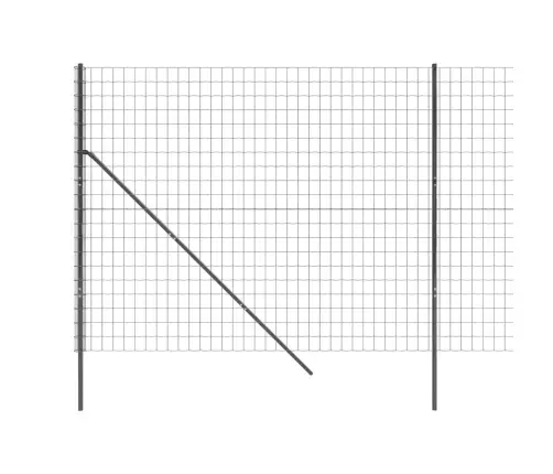 Stiepļu Žogs, Pelēks, 1,6X25 M, Cinkots Tērauds Vidaxl