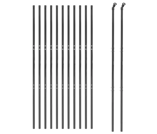 Vielinė Tinklinė Tvora, Antracito, 2,2X25M, Plienas