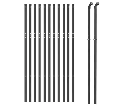 Vielinė Tinklinė Tvora, Antracito, 0,8X25M, Plienas