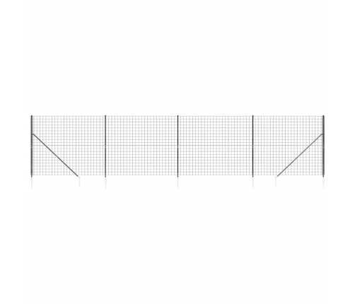 Stiepļu Žogs Ar Zemes Mietiņiem, Antracītpelēks, 1,8X10 M Vidaxl