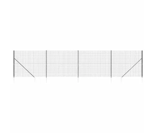 Stiepļu Žogs Ar Zemes Mietiņiem, Antracītpelēks, 1,8X10 M Vidaxl