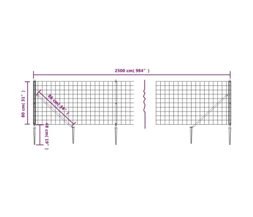 Traataed Vaiadega, Antratsiithall, 0,8 X 25 M