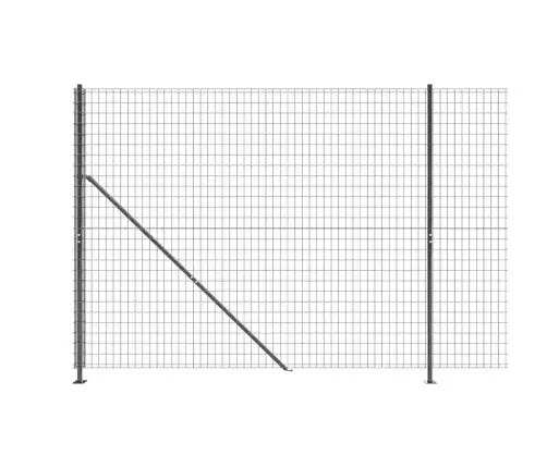 Stiepļu Žogs Ar Atloku, 1,6X10 M, Antracītpelēks Vidaxl