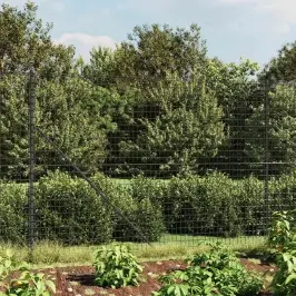 Stiepļu Žogs Ar Atloku, 2X10 M, Antracītpelēks Vidaxl