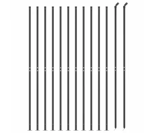 Vielinė Tinklinė Tvora Su Flanšais, Antracito Spalvos, 1,6X25 M