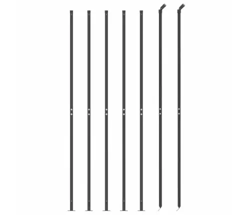 Stiepļu Žogs Ar Atloku, 1,4X10 M, Antracītpelēks Vidaxl