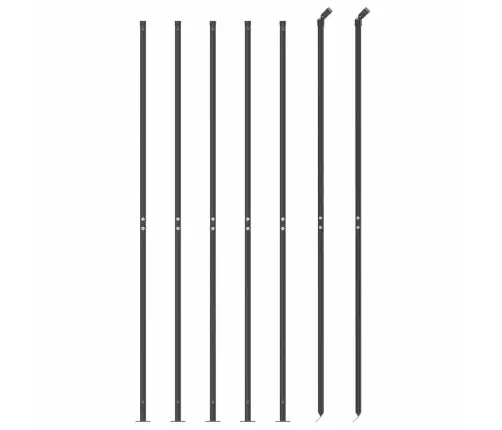 Stiepļu Žogs Ar Atloku, 2X10 M, Antracītpelēks Vidaxl