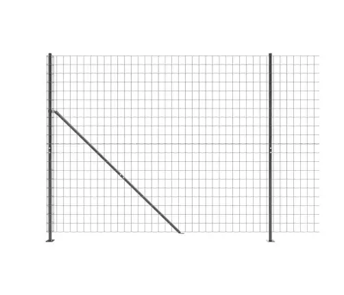 Stiepļu Žogs Ar Atloku, 2X10 M, Antracītpelēks Vidaxl