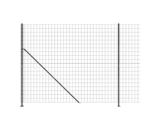 Stiepļu Žogs Ar Atloku, 2,2X10 M, Antracītpelēks Vidaxl