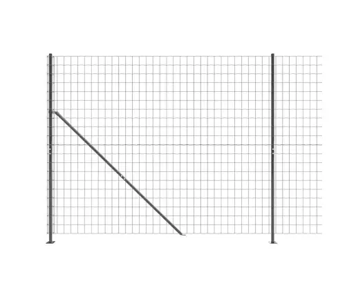 Stiepļu Žogs Ar Atloku, 1,6X25 M, Antracītpelēks Vidaxl