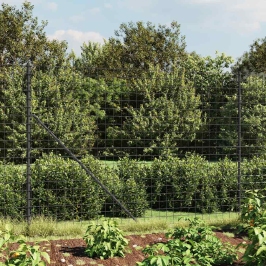 Stiepļu Žogs Ar Atloku, 1,6X10 M, Antracītpelēks Vidaxl