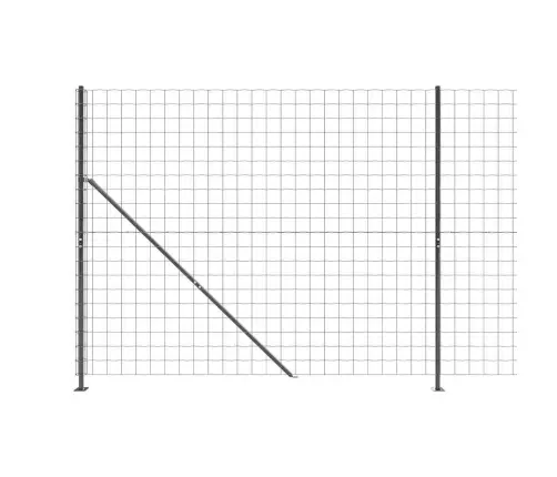 Stiepļu Žogs Ar Atloku, 2,2X25 M, Antracītpelēks Vidaxl