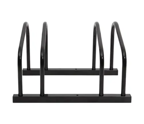 Dviračių Stovas Dviem Dviračiams, Juodos Spalvos, Plienas