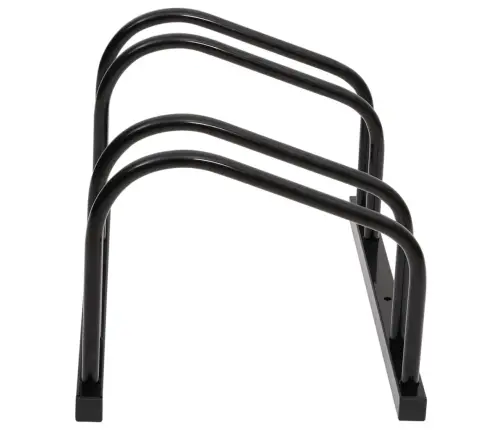 Dviračių Stovas Dviem Dviračiams, Juodos Spalvos, Plienas
