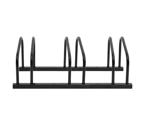 Velosipēdu Statīvs 3 Velosipēdiem, Melns Tērauds Vidaxl