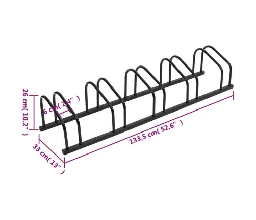 Jalgrattahoidja 5 Rattale, Must, Teras