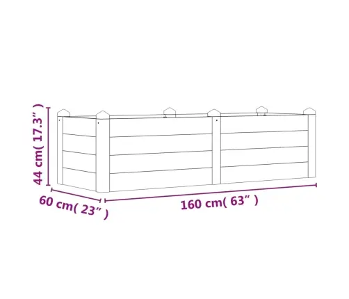 Aukštas Sodo Lovelis, 160X60X44cm Akacijos Medienos Masyvas