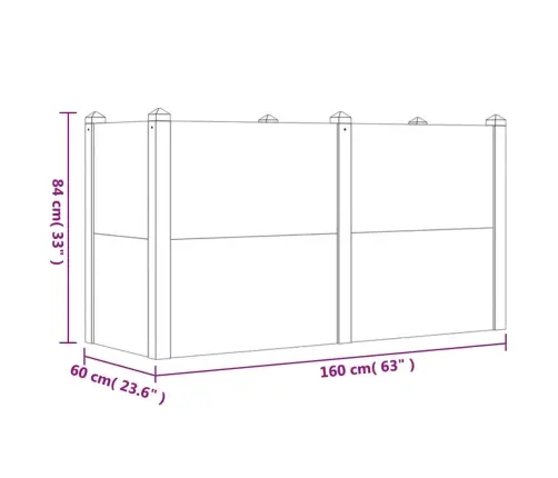 Aia Taimelava, 160 X 60 X 84 cm Akaatsiapuit