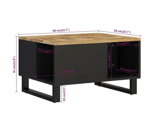 Kafijas Galdiņš, 60X50X35 Cm, Mango Masīvkoks Vidaxl Kafijas Galdiņš, 60X50X35 Cm, Mango Masīvkoks Vidaxl