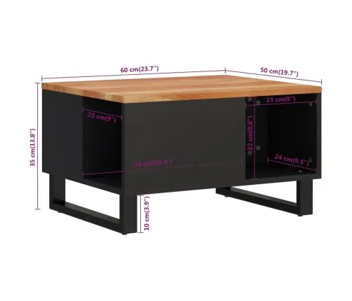 Kafijas Galdiņš, 60X50X35 Cm, Akācijas Masīvkoks Vidaxl Kafijas Galdiņš, 60X50X35 Cm, Akācijas Masīvkoks Vidaxl