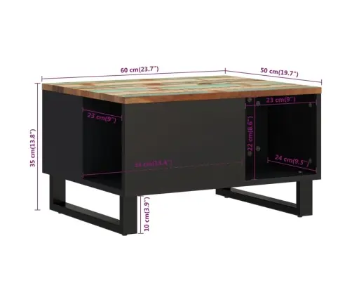 Kohvilaud, 60 X 50 X 35 cm Taastatud Puit