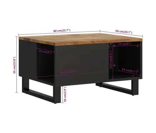 Kohvilaud, 60 X 50 X 35 cm Mangopuit