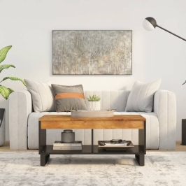 Kafijas Galdiņš, 90X50X40 Cm, Mango Masīvkoks Vidaxl