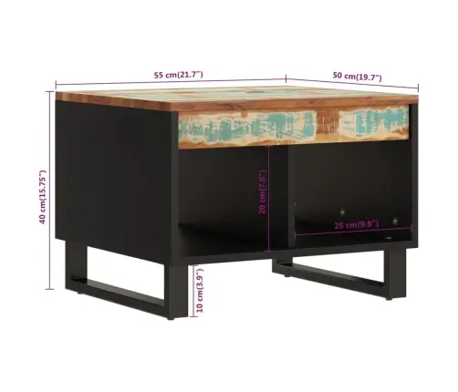 Kohvilaud, 55X50X40 cm Taastatud Puit