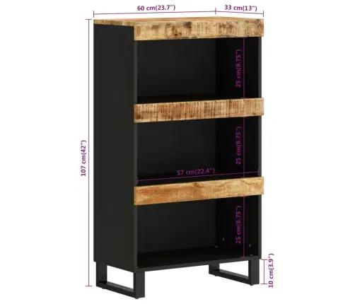 Lisakapp, 60 X 33 X 107 cm Mangopuit