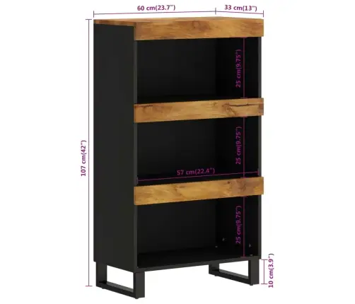 Lisakapp, 60 X 33 X 107 cm Mangopuit