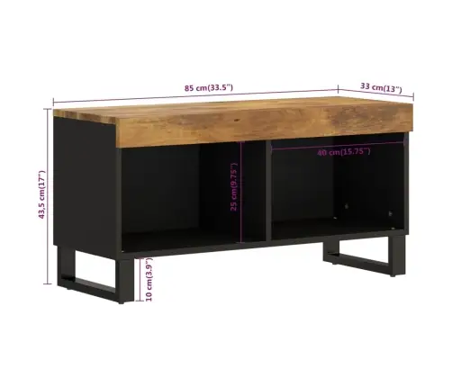 Tv Skapītis, 85X33X43,5 Cm, Mango Masīvkoks Vidaxl