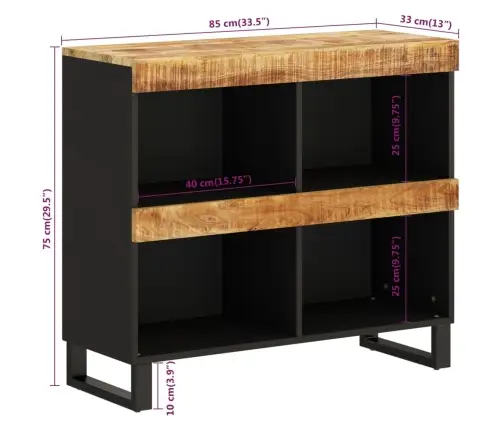 Skapītis, 85X33X75 Cm, Mango Masīvkoks Vidaxl