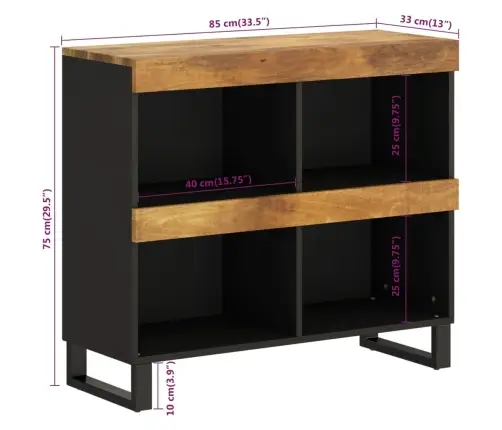 Skapītis, 85X33X75 Cm, Mango Masīvkoks Vidaxl