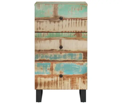 Šoninė Spintelė Su 3 Stalčiais, 40X33,5X75cm Perdirbta Mediena