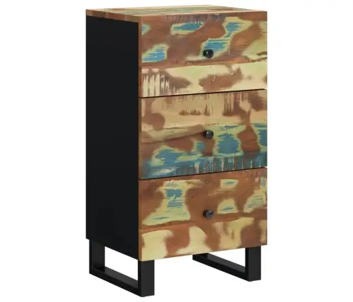 Šoninė Spintelė Su 3 Stalčiais, 40X33,5X75cm Perdirbta Mediena