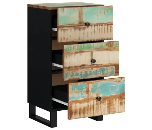 Šoninė Spintelė Su 3 Stalčiais, 40X33,5X75cm Perdirbta Mediena