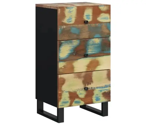 Šoninė Spintelė Su 3 Stalčiais, 40X33,5X75cm Perdirbta Mediena