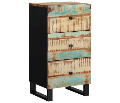 Šoninė Spintelė Su 3 Stalčiais, 40X33,5X75cm Perdirbta Mediena