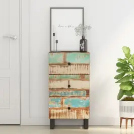 Kumode Ar 3 Atvilktnēm, 40X33,5X75 Cm, Pārstrādāts Masīvkoks Vidaxl