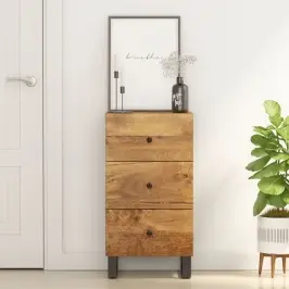 Kumode Ar 3 Atvilktnēm, 40X33,5X75 Cm, Mango Masīvkoks Vidaxl