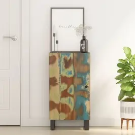 Šoninė Spintelė Su Durelėmis, 40X31X75cm Perdirbta Mediena