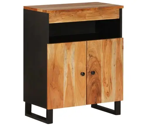Kumode Ar 2 Durvīm, 60X33X75 Cm, Akācijas Masīvkoks Vidaxl