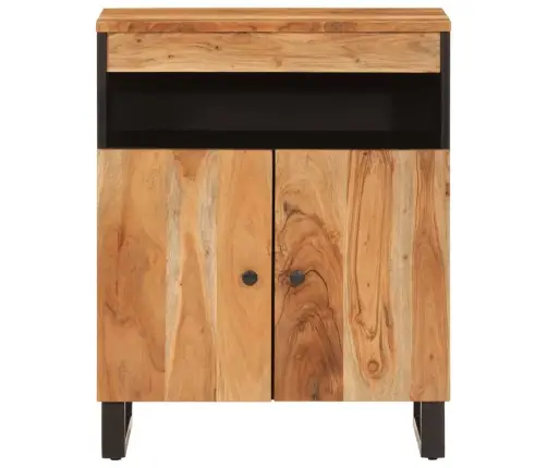 Kumode Ar 2 Durvīm, 60X33X75 Cm, Akācijas Masīvkoks Vidaxl