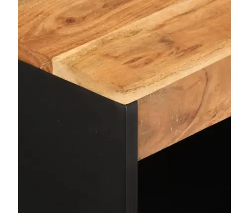 Kumode Ar 2 Durvīm, 60X33X75 Cm, Akācijas Masīvkoks Vidaxl