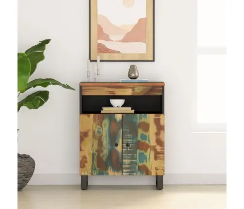 Kumode Ar 2 Durvīm, 60X33X75 Cm, Pārstrādāts Masīvkoks Vidaxl