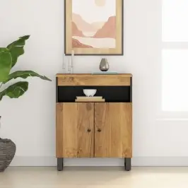 Kumode Ar 2 Durvīm, 60X33X75 Cm, Mango Masīvkoks Vidaxl