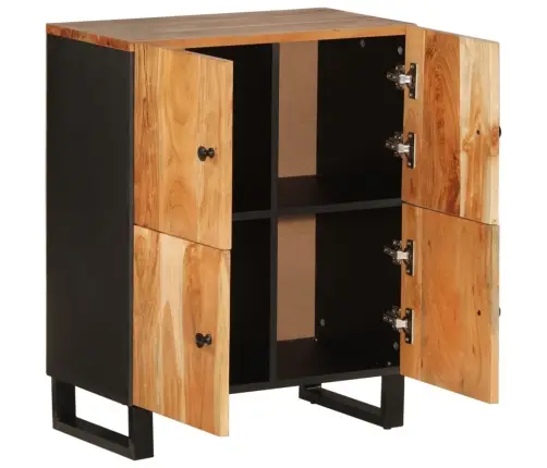 Šoninė Spintelė Su 4 Durelėmis, 60X33X75cm Akacijos Masyvas